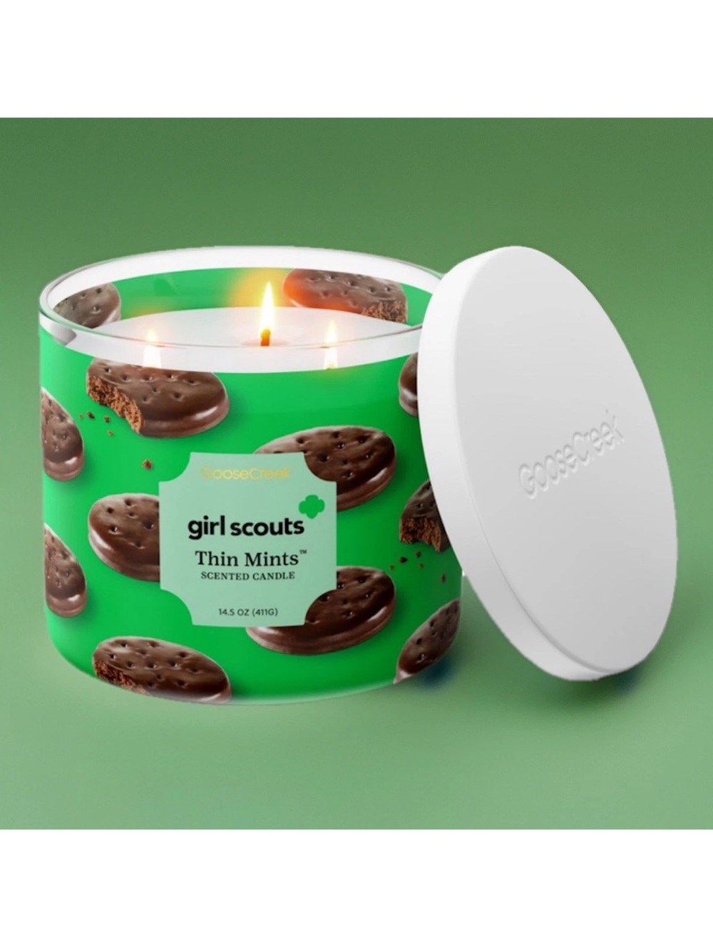 Goose Creek 3-Wick Candle- Girl Scouts Thin Mints Cookies (14.5 oz)